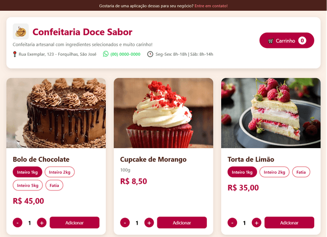 Pedidos Confeitaria